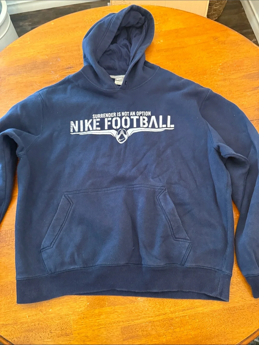 Nike Navy Blue 'Nike Football' Pullover Hoodie xl